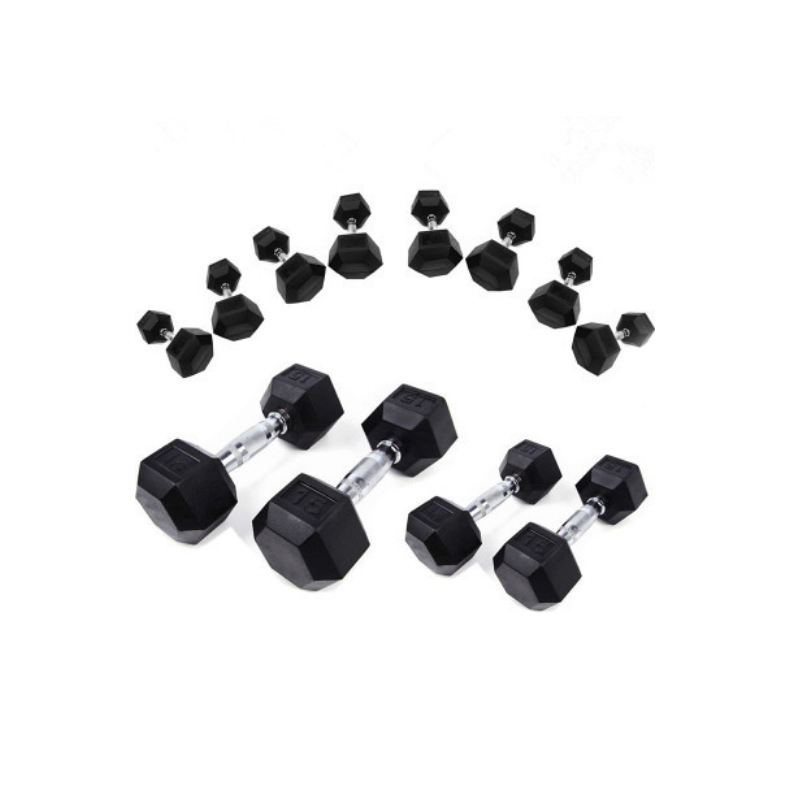 Strength Building Dumbbells 1-50Kg Home Gym Rubber Hex & Dumbbells Rack Set Cable Driven Benches & Racks