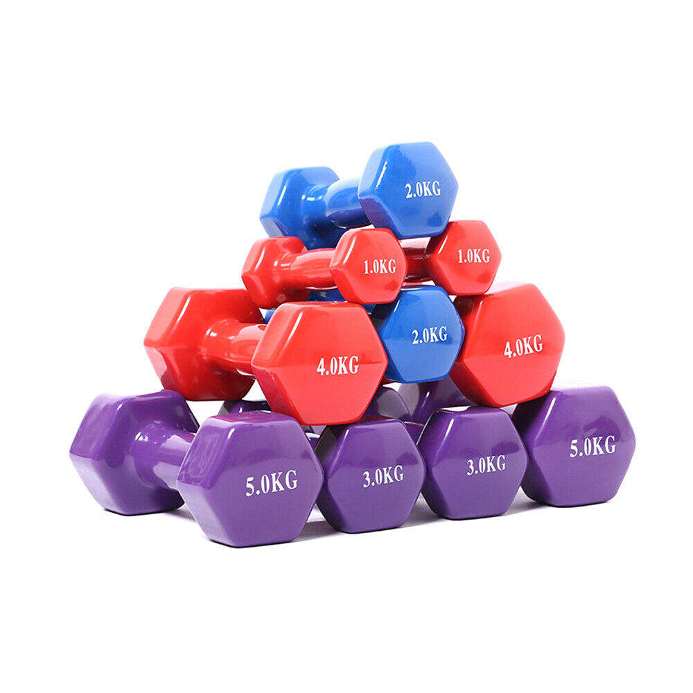 2020 2.5KG~22.5KG Color Dumbbells Rubber Pair Weights Set Hex Dumbbell for Gym