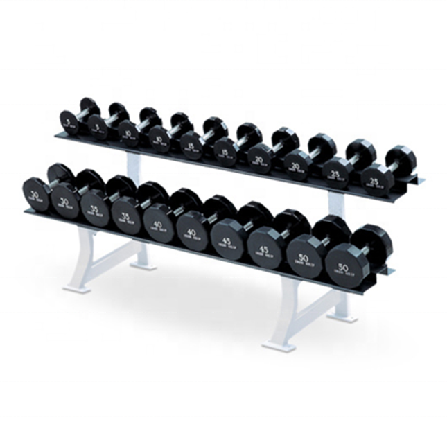 Best Quality Fitness Equipment Triangar TWO-Layer Dumbbell Rack Barbell Storage Rack Made Steel Dumbbell