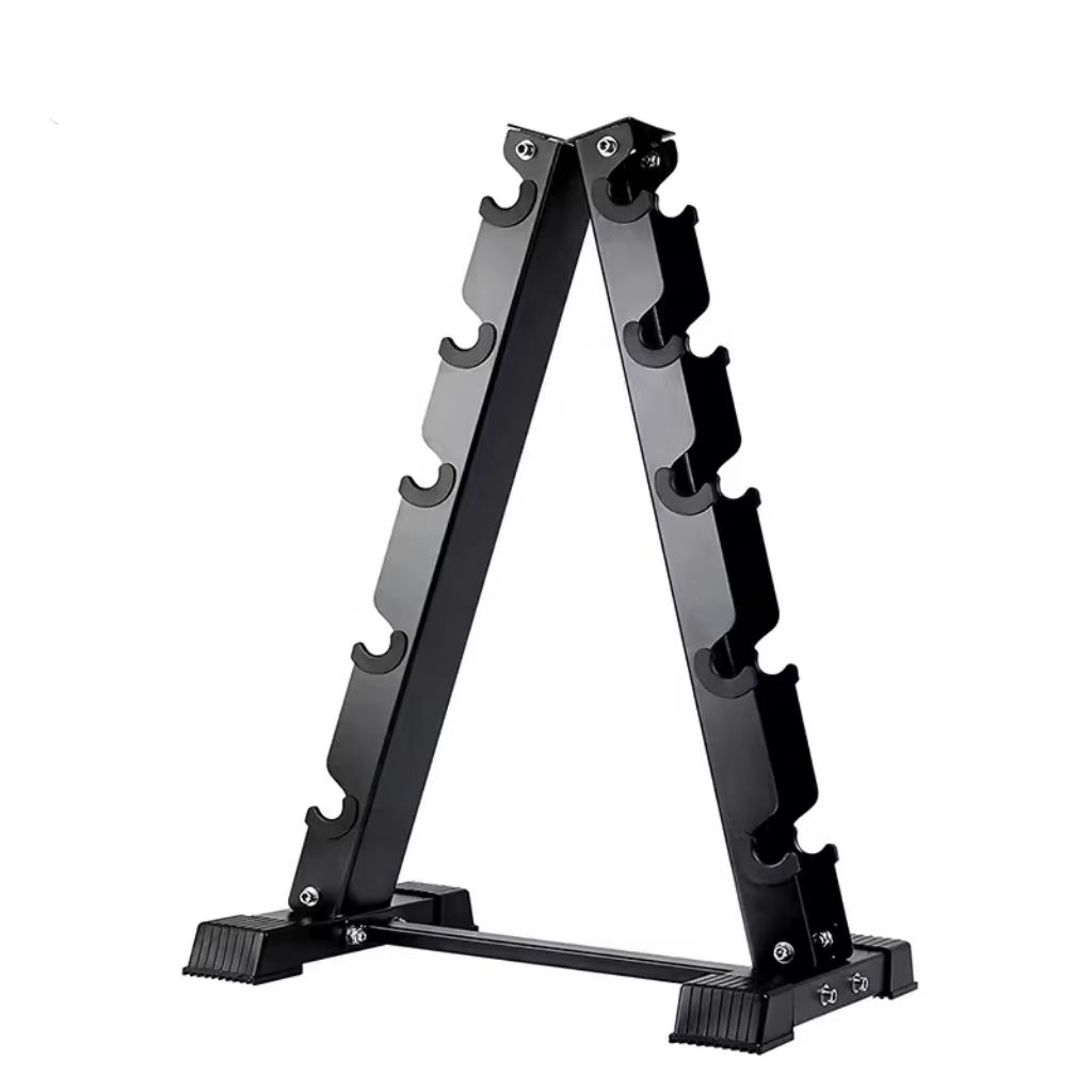 Cheap Price Home Gym Small Dumbbell Rack Stand a Frame Steel Rack 6 Pairs Dumbbells Storage