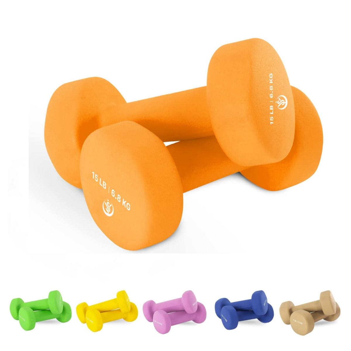 Wholesale Small Weight 0.5KG 1-10KG Color Vinyl Hexagonal Dumbbells Vinyl Coated Dumbbell Customized Logo Dumbbell Set