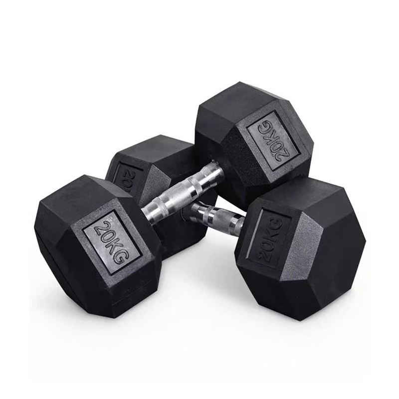 Wholesale Workout Fitness 5 10 20 30 40 100kg Set Cast Iron Rubber Hex Painted Dumbbells