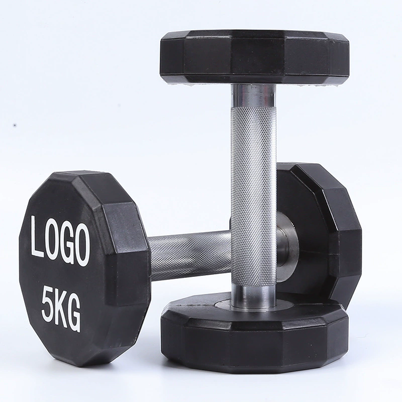 Commercial Fitness Exercises Workout Sport 5Kg 10Lb 10Kg 20Kg 30Kg Rubber Hex Gym Hexagonal Dumbbell Weights Set