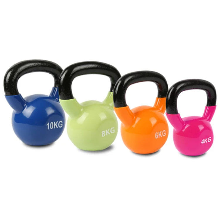 Wholesale Gym Competition Heavy Cast Iron Kettlebell Vinyl Kettlebell Set Fitness Weight Lifting Vinyl Kettle Bell