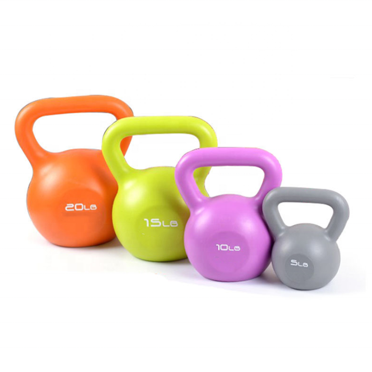 Kettlebells Fitness Exercise-Pink Strength Training Kettlebell Sets Home Gym Equipment PVC Kettlebell