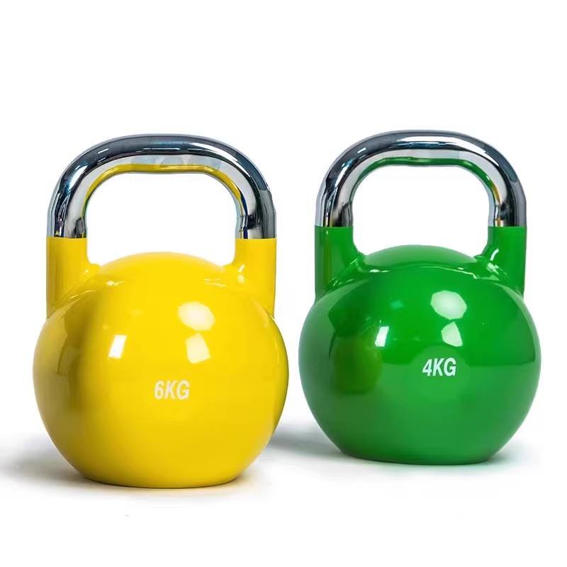Factory High Quality 10kg Free Weight Black Cement Kettle Bells for Gym Bodybuilding Custom logo Hot Sale Fitness Kettlebell