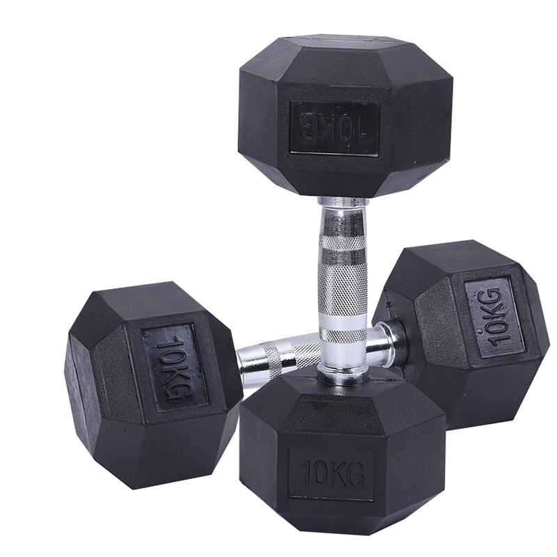 Custom Commercial 5 kg Dumbells 100 Lbs Gym Weights Dumbbells Pounds Sport Strength Training Fitness Equipment Rubber Dumbells