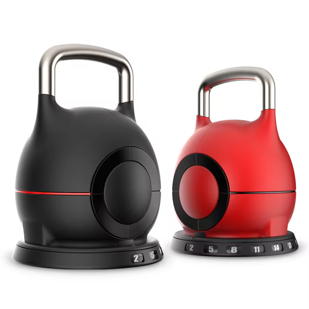 Rotate the Adjustable Weight Kettlebell 2kg-20kg Handle Quickly Adjust the Kettlebell 7 Gears