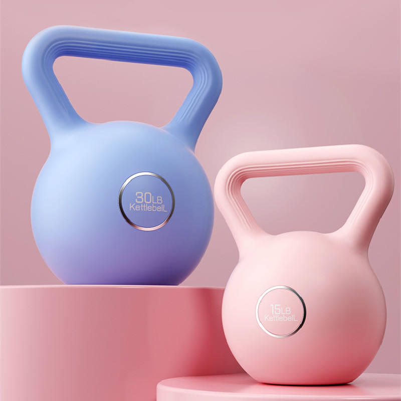 New Design PVC Cement Kettlebell 10kg Iron Free Weight Fitness Equipment Training Home Use Lifting Hot Sales Soft Kettlebell