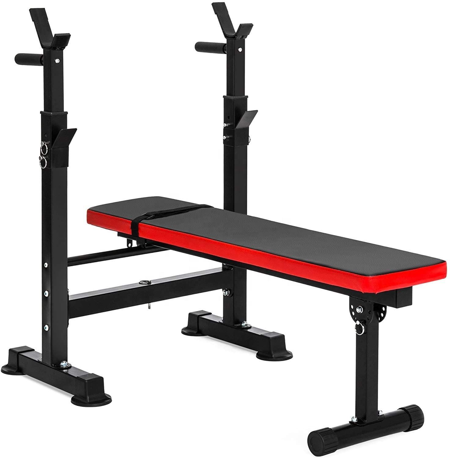 Home Gym Weightlifting 550LBS Max Load Multi-Function Adjustable Bench Press Barbell Rack Squat Stand