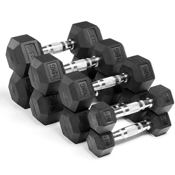 50-100 Lb Kg Gym Cheap Rubber Stainless Steel Urethane Weights Fitness Cast Iron Hexagonal Adjustable Set Dumbbells