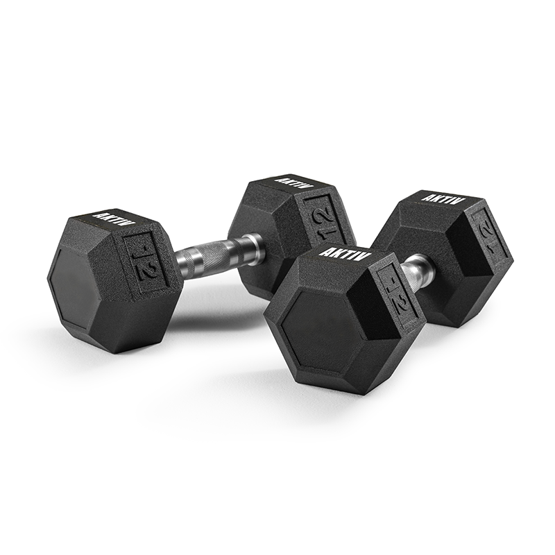 25lb *2 Hex Rubber Dumbell-Cast Iron Rubber Encased and Coated Hexagonal Dumbbells Weights Home Gym Set