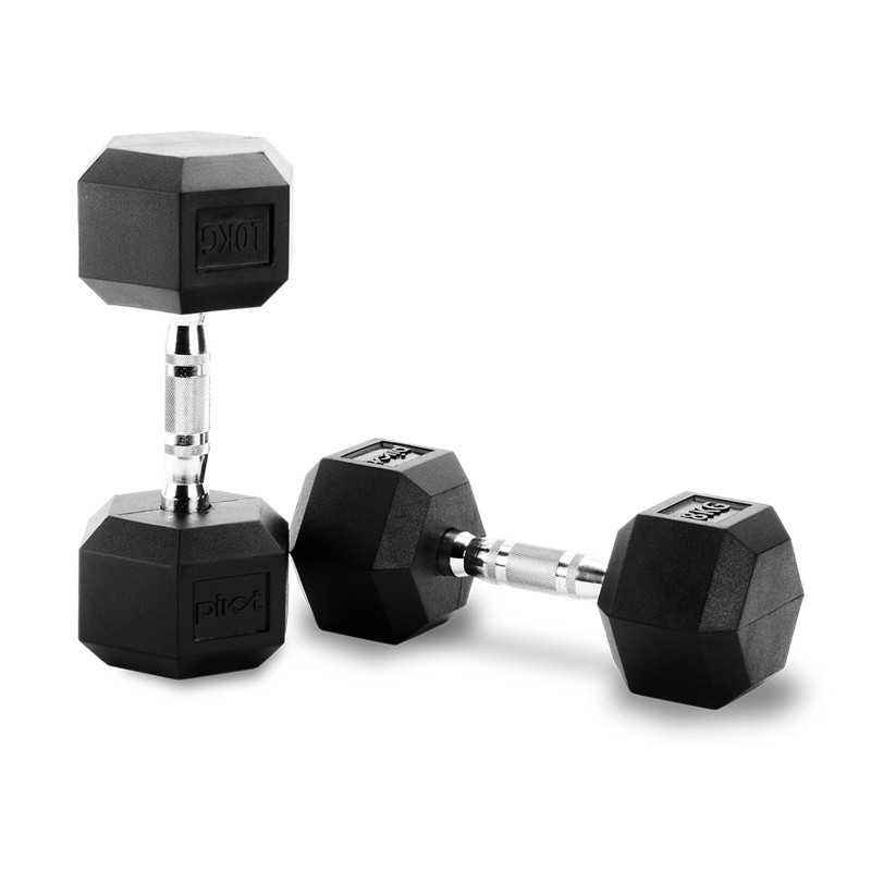Gym Weights Hexagonal 2.5kg 5kg 7.5kg 10kg 12.5kg 15kg 17.5kg 20kg Black Hex Rubber Dumbbells Set Hex Dumbbells for Free Weight