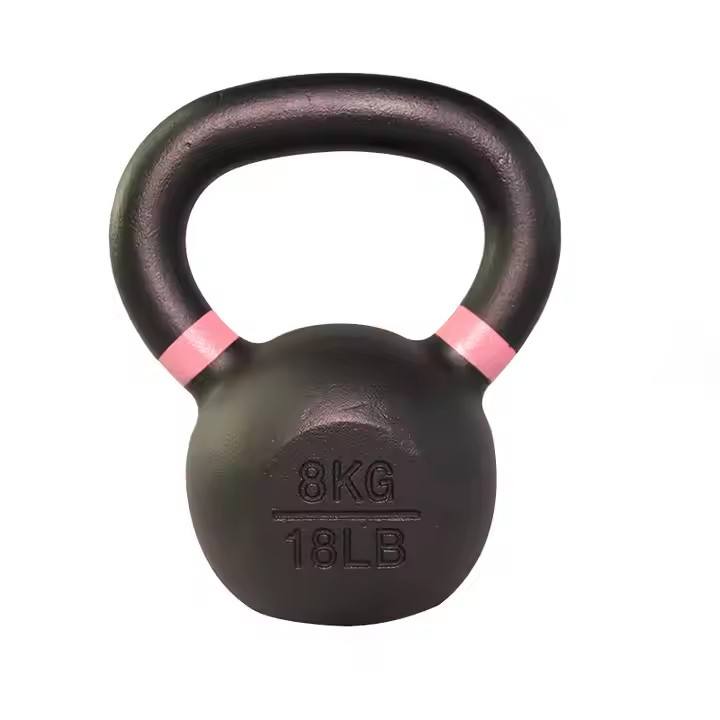Wholesale Home Gym Cast Iron 8KG Kettlebell Fitness Training Custom logo Color Powder Coated for Men Women Fitness