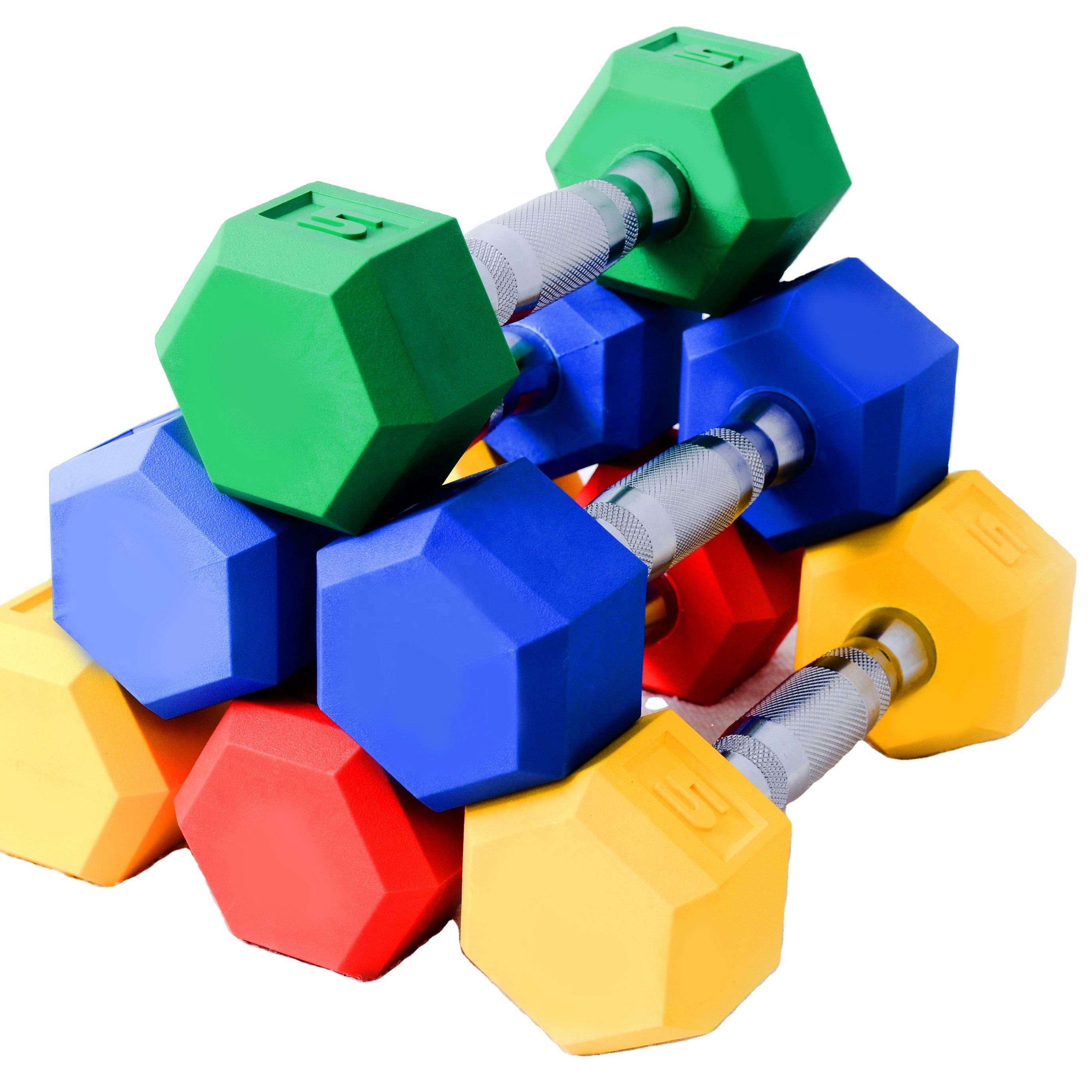 Fitness Workout Gym Hexagonal Dumbbell Weights Set 5Kg 10Lb 10Kg 20Kg 30Kg Rubber Hex Multiple Weights Including 10kg 20kg 40kg
