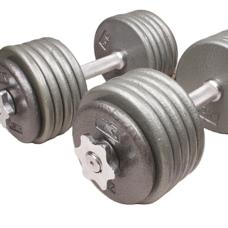 Sale Fitness Equipment 100 kg Dumbbells Set Custom Gym Adjustable Dumbbells Weight Plates Cast Iron Dumbbell