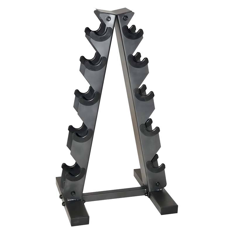 Fitness Equipment Fixing Frame Encapsulation Type a Triangle Stand 6 Tier Pairs Hex Dumbbell Rack