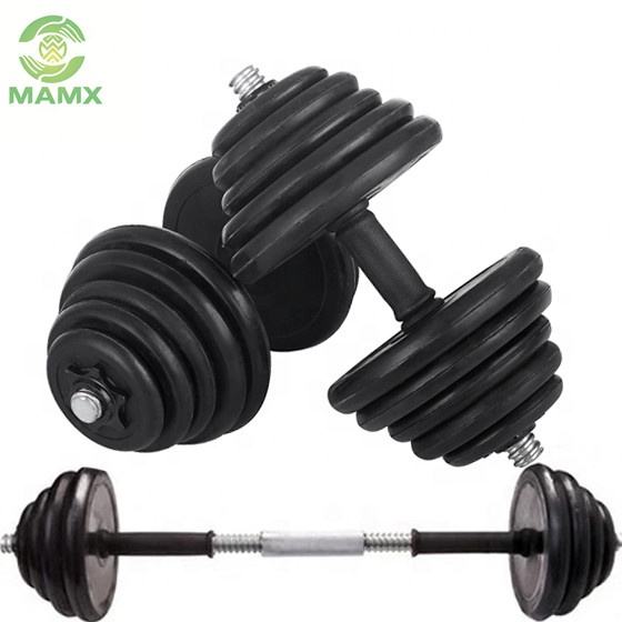Rubber Coated Adjustable Dumbbell Weight Lifting Gym Equipment Factory Supply