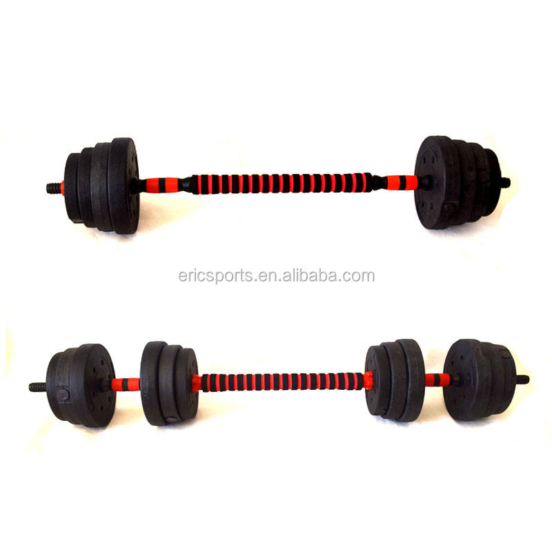 Multi-Shape 2 in 1 Barbell Dumbbells Exercise 10kg 15kg 20kg 25kg 30kg 40kg Adjustable Environmental Protect Cement Dumbbell Set