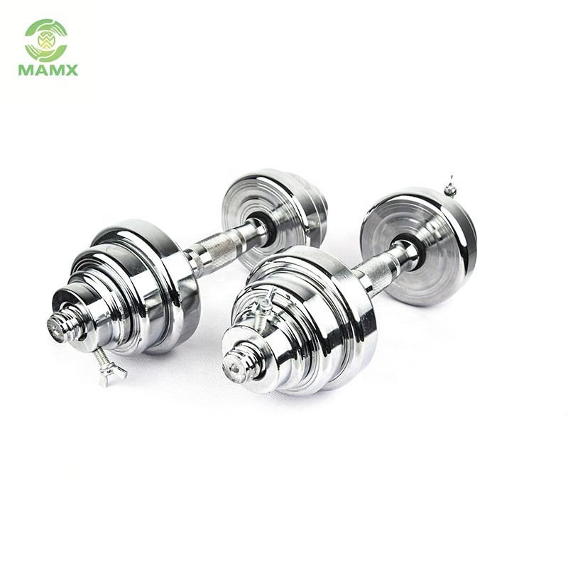 Factory Supply 30kg Men Gym Equipment Adjustable Portable Assemble Steel Dumbbells Set for Sale