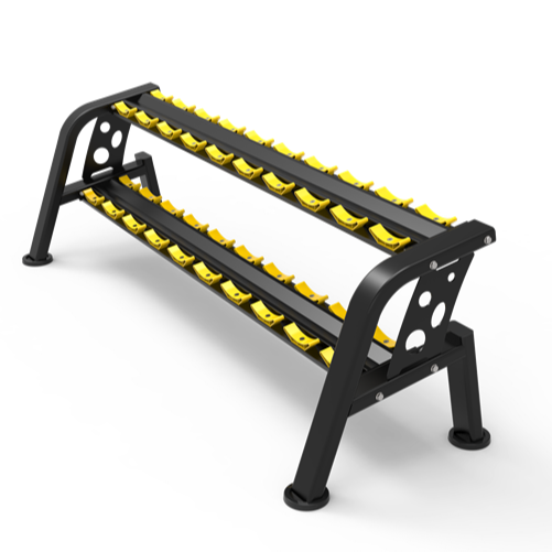 Home Gym Rubber Hex Dumbbell 10 Set with Rack DY-3017