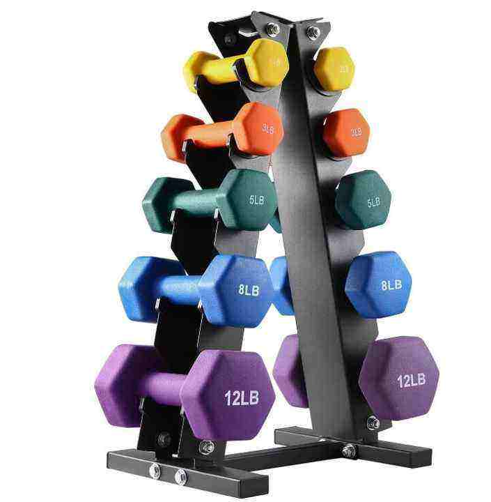 Home Women's Fitness Musculation 2kg Neoprene Hex Dumbbells Cast Iron with Pink Vinyl Dipping Iron Coating Sets