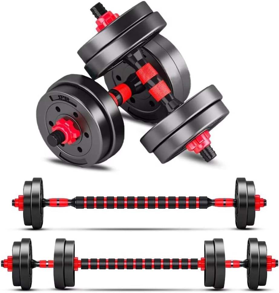 High Quality Gym/home Use Cast Iron Plate Chrome Plated bar Adjustable Weight Barbell Plated Dumbbell Set