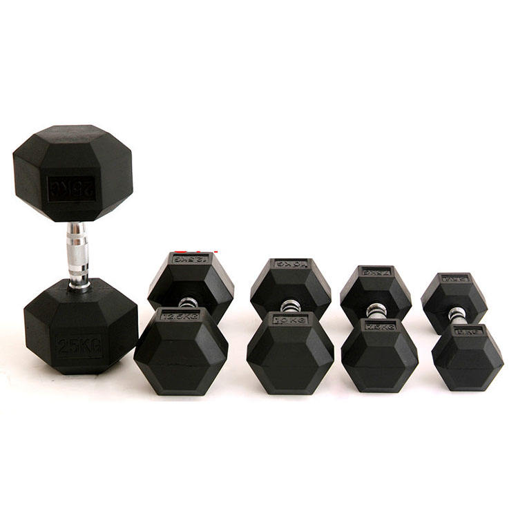 Gym Equipment 20kg Steel Hex Dumbbells for Strength Power Training Black Customized Logo