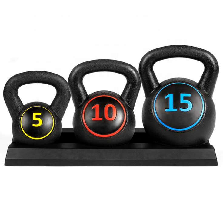 Wholesale 5/10/15LB Kettlebell Free Weights Kettlebell Set Fitness Weight Lifting Kettle Bell