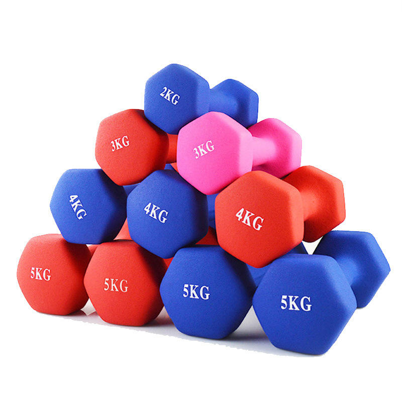 Dumbbell Hexagonal Dumbbells Set Weights Home Gym 12 Lb Neoprene Dumbbells 2 Kg for 10kg