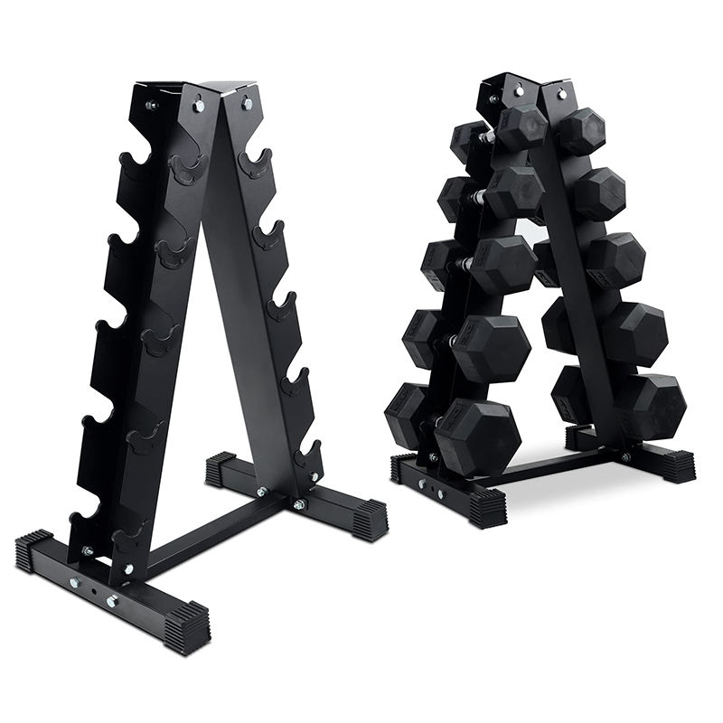 Factory Customize Three Tier Dumbbell Collection Rack 10 Pairs Dumbbell Frame Storage Bracket Holder Dumbbell Rack Set