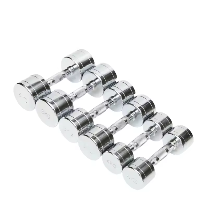 Free Weight New Style 1kg/2kg/3kg/4kg/5kg Colored Pink Color Women Cast Iron Hexagon Dumbbell Set for Sales