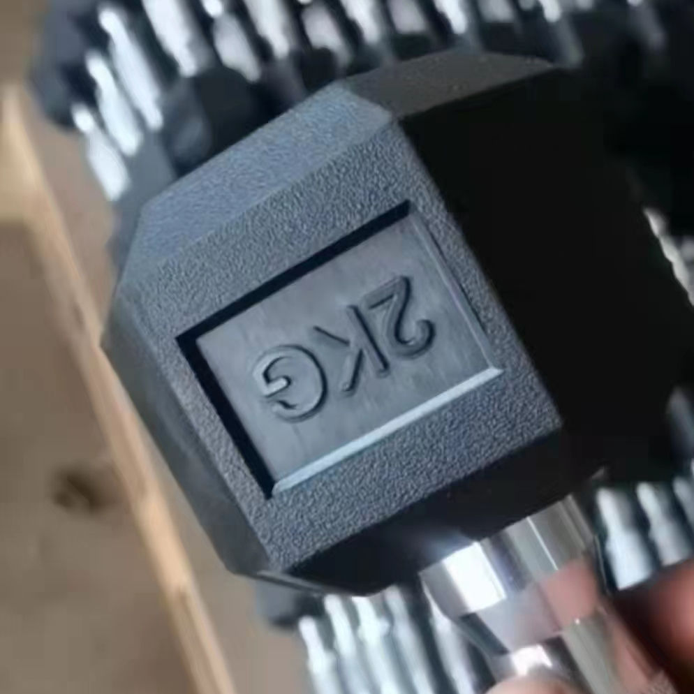 OKPRO Gym Used Factory Supplied Cheap Hex Rubber Dumbbell