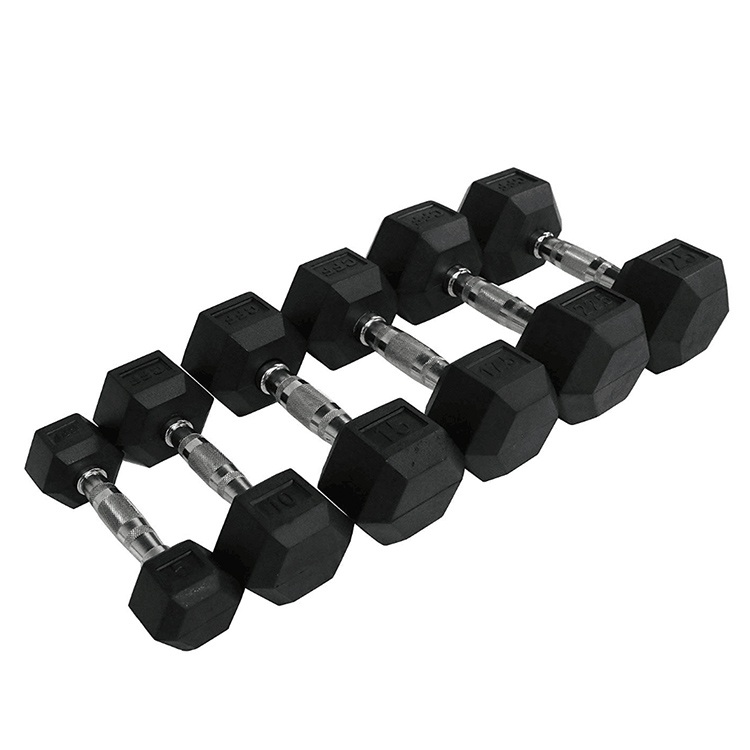Cheap Gym Fitness Equipment Hexagonal Colorful Dumbbell Set 50kg
