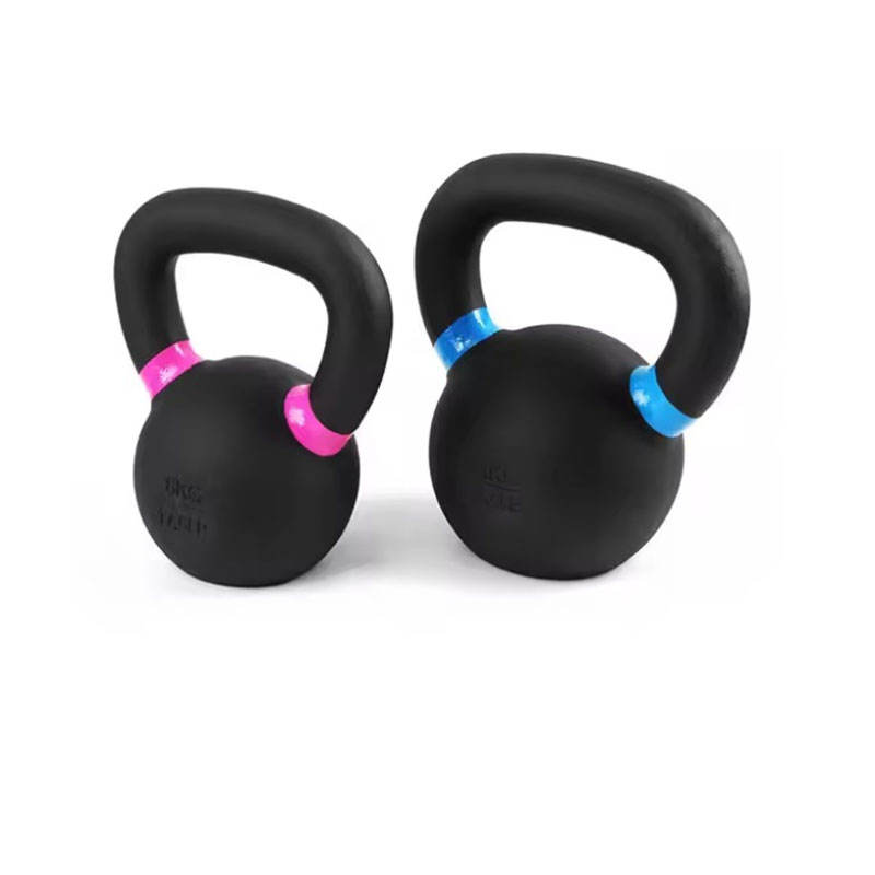Adjustable 32kg Powder Coating Iron Black Kettlebell Gym Bodybuilding Equipment for Men Women Fitness Bar for Home Use