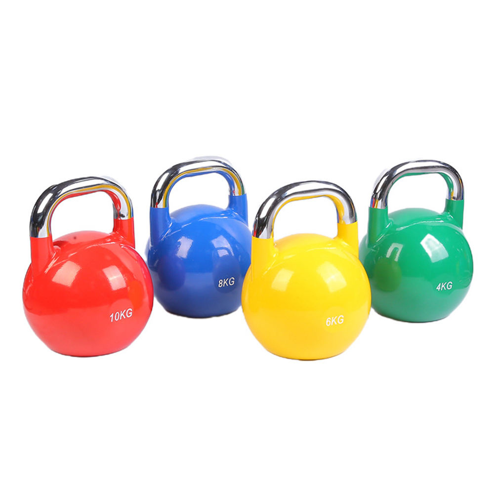 Fitness Weight Lifting Kettlebells Adjustable Cheap Cast Iron KettleBells 12-32kg Color Coated Steel Competition Kettlebell