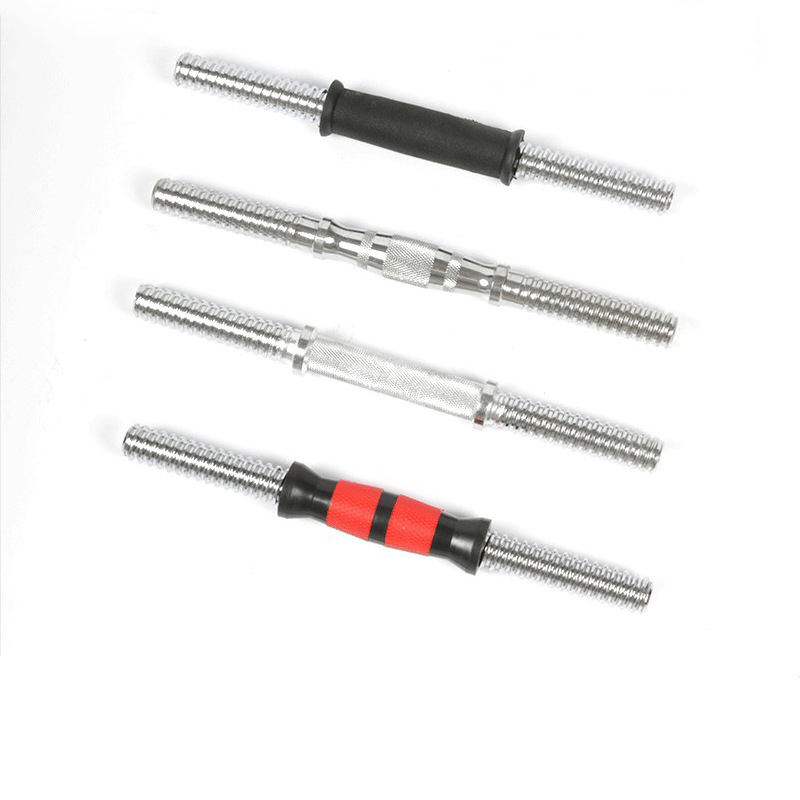 Gym Equipment Short Adjustable Dumbbell bar Handle With Collars Home Fitness Threaded Dumbbell Handle