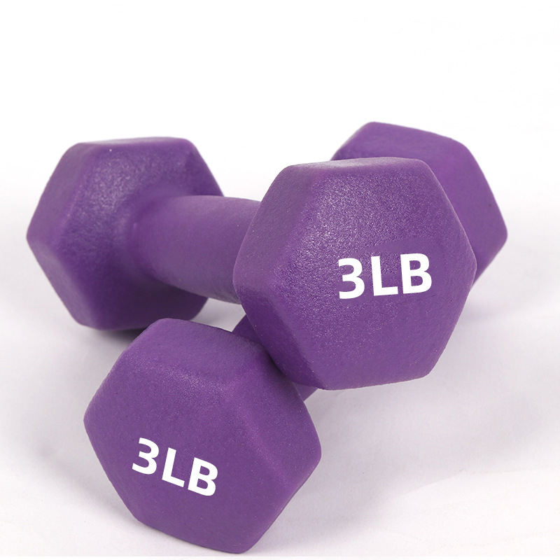 Cast Iron Exercise Neoprene Coated Sport Customized Weight Hex Vinyl Coated 3lb 4lb 5lb 6lb 11lb 12lb Hand Weight Dumbbell