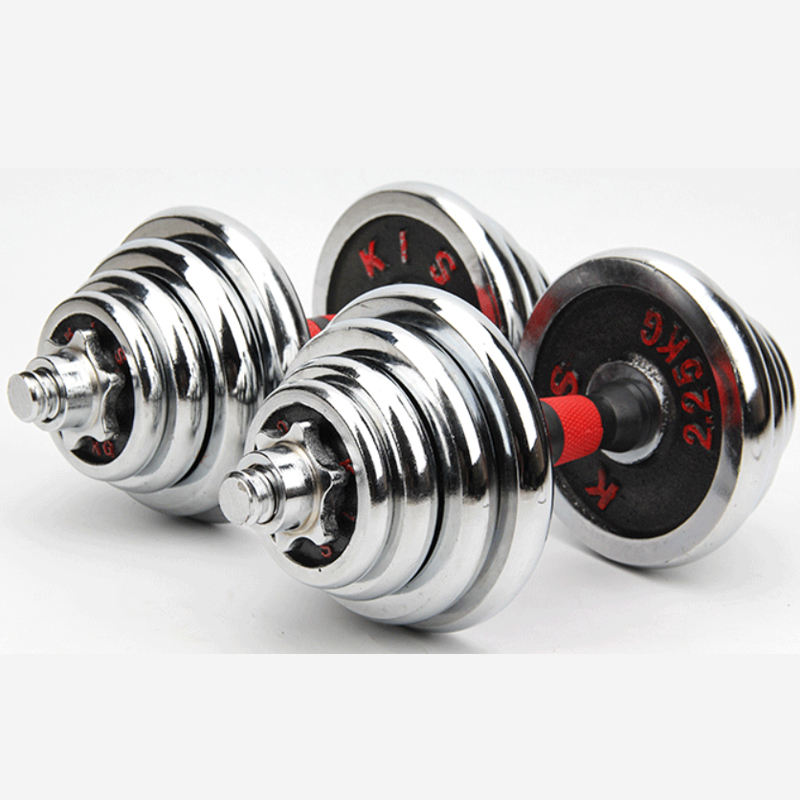 China Gym Equipment Home Workout Adjustable Electroplating Dumbbell Free Weight Electroplated Dumbbell Set 15kg 20kg 30kg 40kg
