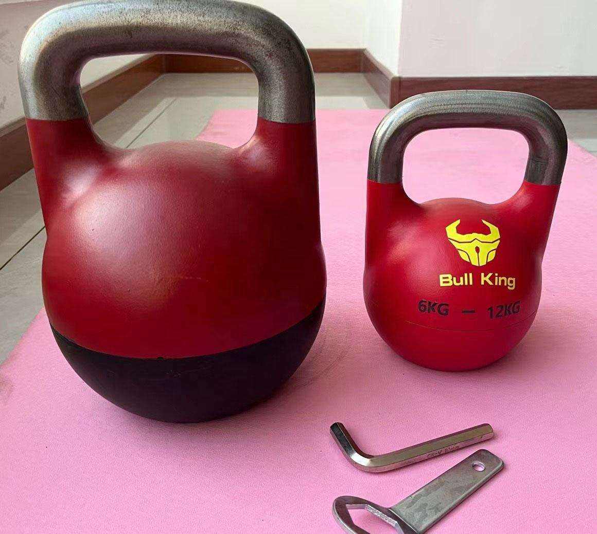 Weight Lifting Kettlebells Adjustable Cheap Cast Iron Kettle Bells 12-32kg Coated Steel Competition Kettlebell