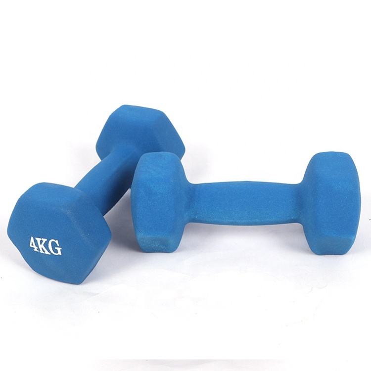 Best-selling PVC Coated Dumbbell Set Free Weight Exercise Equipment Colored Hex Dumbbell