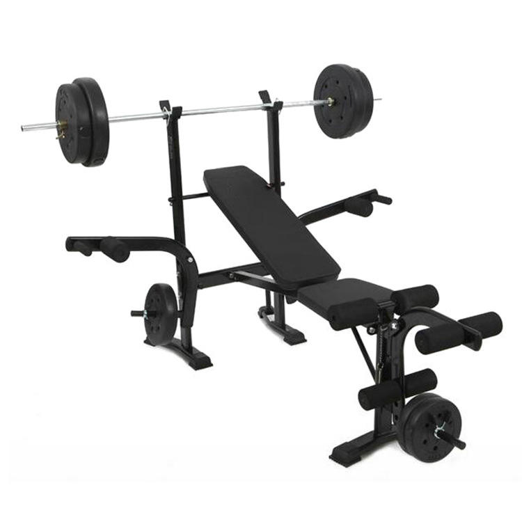Multi-Function Barbell Weight Lifting Power Rack Adjustable Bench Gym Fitness Equipment Strength Dumbbell Bench