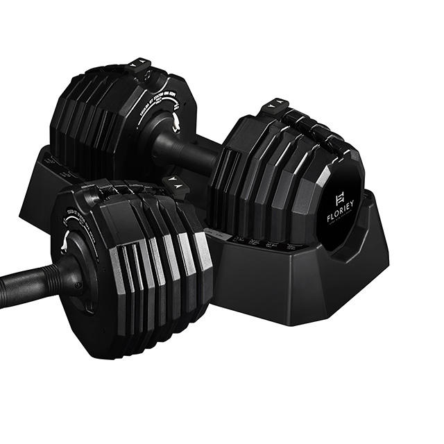 Wholesale Dumbbells 55LB Adjustable Dumbbell 25KG Free Weights Gym Equipment Dumbbell Set