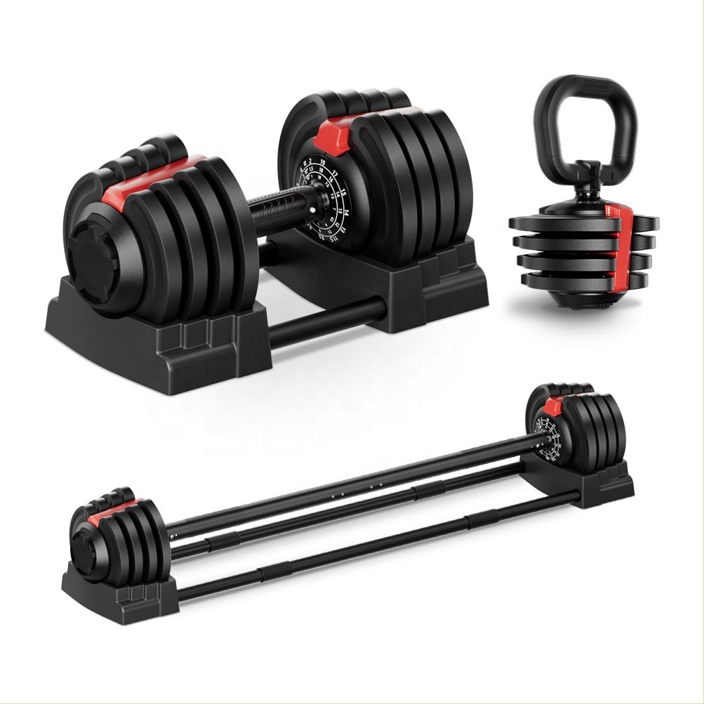 Outdoor Sports Gym Pro Style Rubber Encased Hex Full Dumbbell Set 2.5kg - 50kg