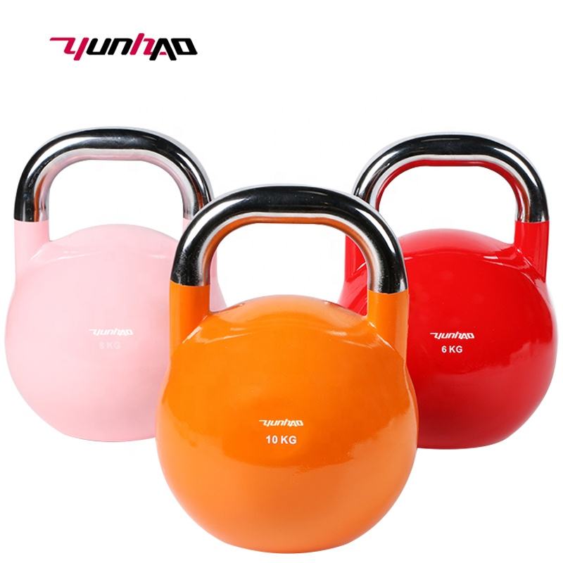 Wholesale Strength Training Weight Lifting Kettlebells 2-32KG Color Steel Competition Cast Iron KettleBells