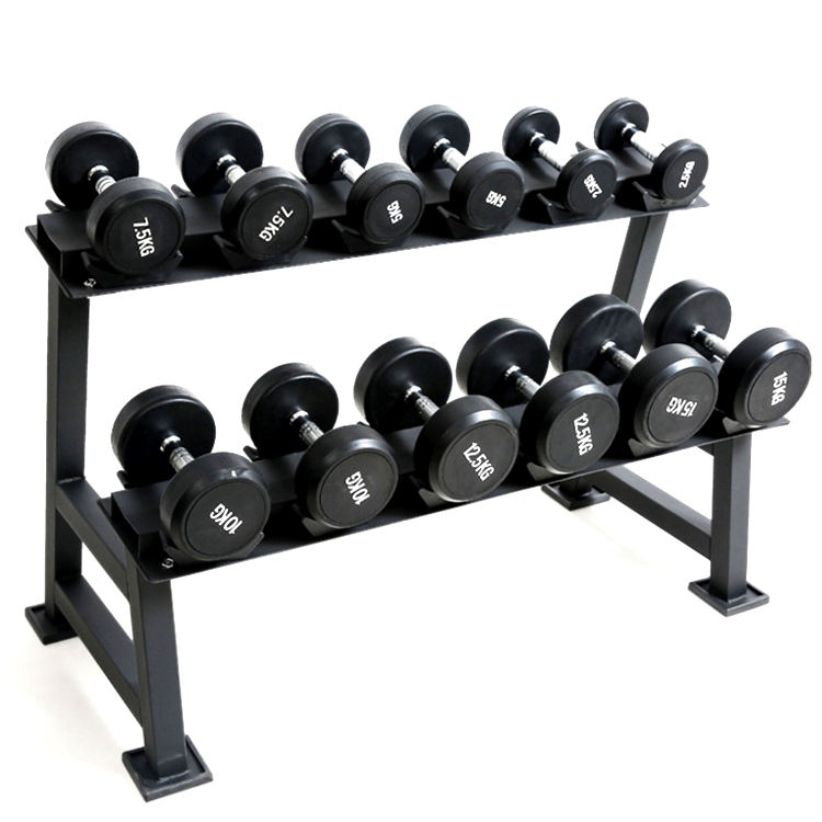 Gym 6 Pair Commercial Home Dumbbell Rack 2 Layer Dumbbell Rack with Saddle