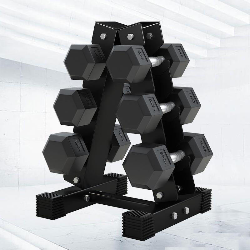 Customizable 50kg Hexagonal Dumbbell Set Black Rubber Iron Steel Fitness Equipment Including 10kg 30kg Adjustable Weights