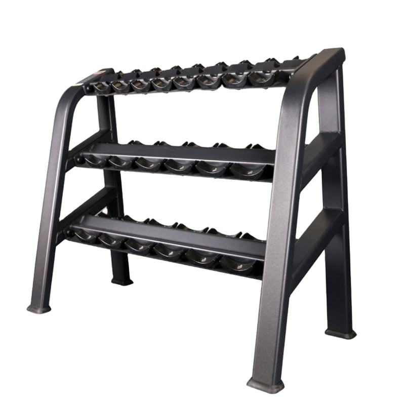 Double-tier Dumbbell Rack Commercial Fitness Equipment Professional Three-layer Hexagonal Dumbbell Rack Household Dumbbell