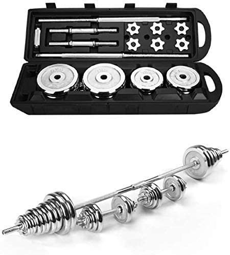 50KG Barbell Dumbbell Set Adjustable Dumbbell Set Gym Equipment Free Weights Fitness Dumbbells Set with Case