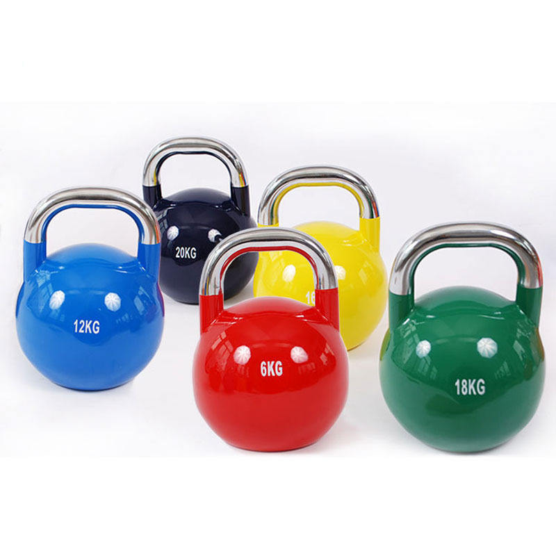 Factory Direct Custom Logo Fitness Gym Strength 4 6 8 10 12 14 16 18 KG Colorful Cast Iron Vinyl Neoprene Coated Kettlebell
